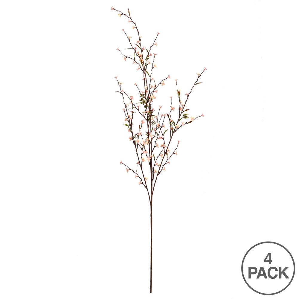 Vickerman 39" Artificial Pink and Cream Mini Wild Flower Spray. Includes 4 sprays per pack.