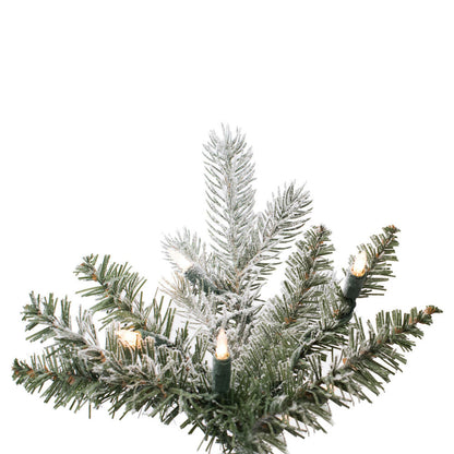 Vickerman 6' Frosted Glitter Tannenbaum Pine Artificial Christmas Tree Pure White LED Lights