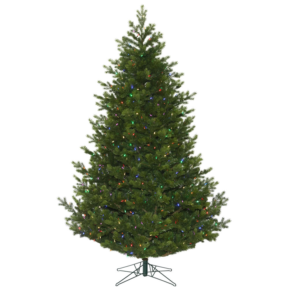 Vickerman 7.5' x 55" Eagle Fraser Full Artificial Christmas Tree with Multi-colored LED lights.