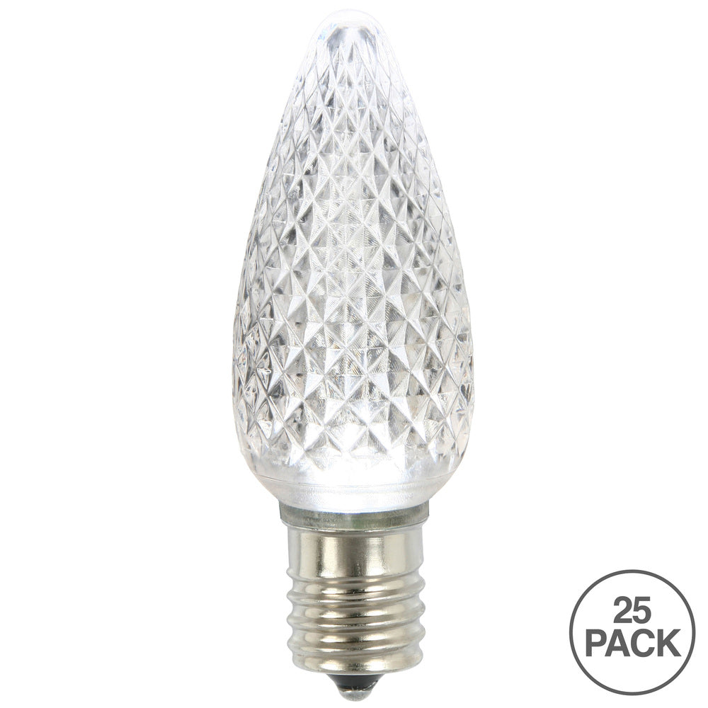 Vickerman C9 LED Pure White Faceted Replacement Bulb bag of 25