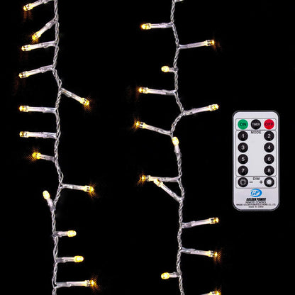 Vickerman 1000 Light Warm White LED Indoor/Outdoor 8-Function Snake Light Set.