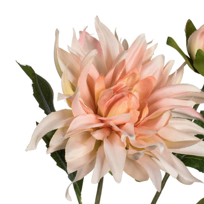Vickerman 17" Artificial Peach Dahlia Spray. Includes 6 sprays per pack.