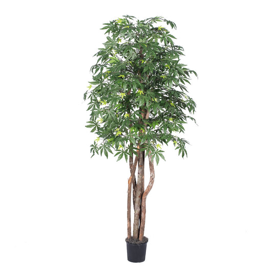 Vickerman 6' Artificial Japanese Maple Executive Black Plastic Pot