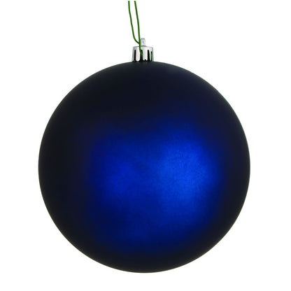 Vickerman 4" Midnight Blue Matte Ball Ornament 6 per Bag