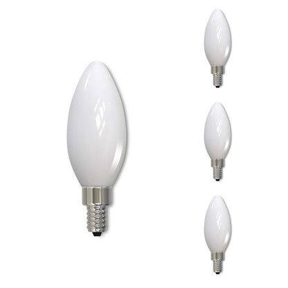 BULBRITE LED B11 CANDELABRA SCREW (E12) 4.5W DIMMABLE FILAMENT LIGHT BULB 2700K/WARM WHITE 40W INCANDESCENT EQUIVALENT 4PK (776672)