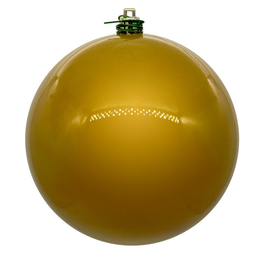 Vickerman 4" Medallion Pearl UV Drilled Ball Ornament 6 per bag.