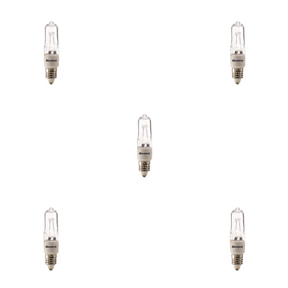 BULBRITE HALOGEN T4 MINI-CANDELABRA SCREW (E11) 50W DIMMABLE LIGHT BULB 2900K/SOFT WHITE 5PK (610050)