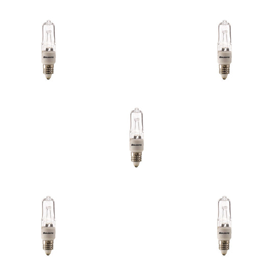 BULBRITE HALOGEN T4 MINI-CANDELABRA SCREW (E11) 50W DIMMABLE LIGHT BULB 2900K/SOFT WHITE 5PK (610050)