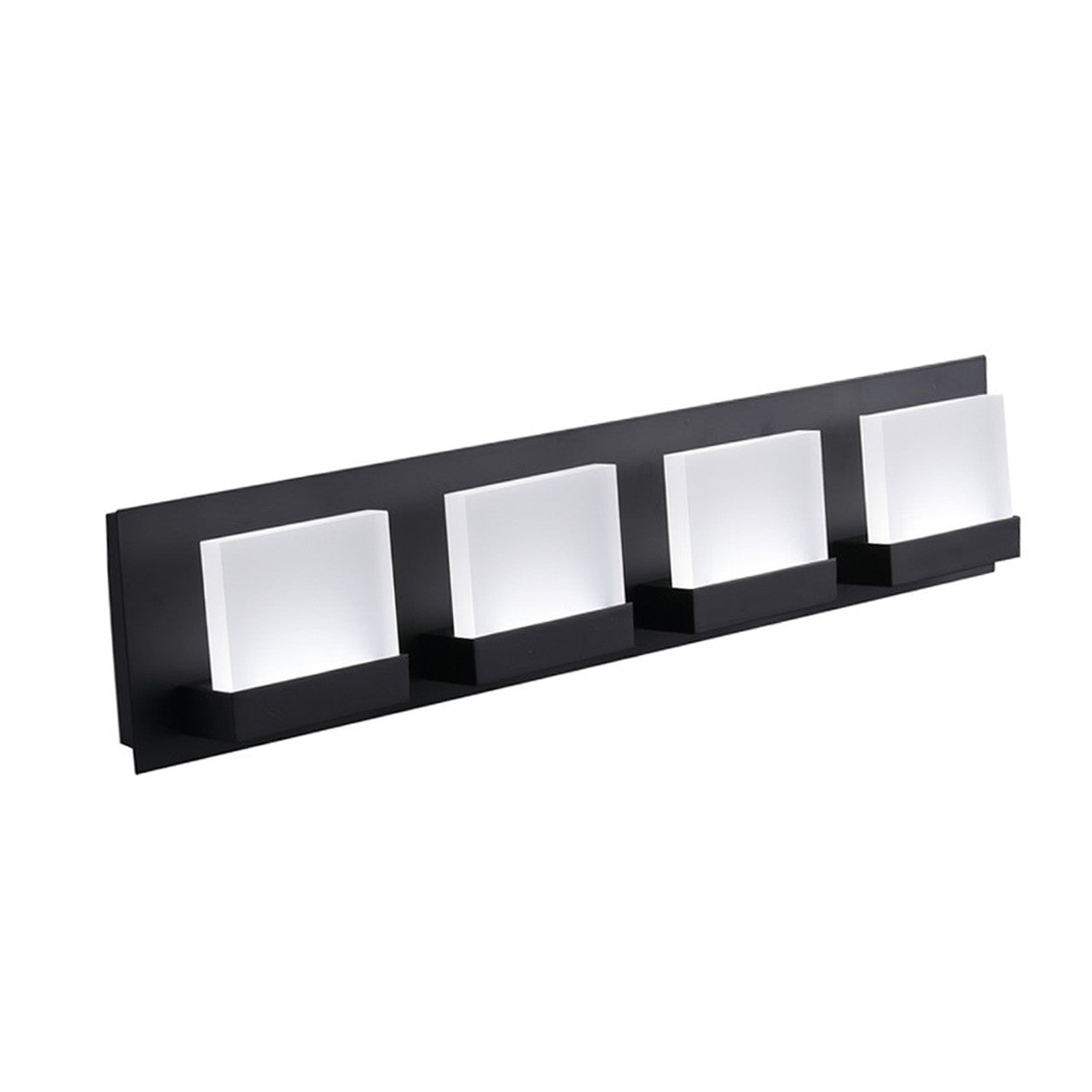 ASD Lighting LED Vanity 4-light 23W 120V Triac 3000/4000/5000K Black ETL