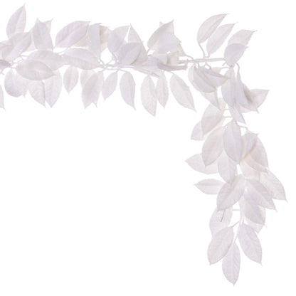 Vickerman 6' White Artificial Gardenia Snowy Garland.