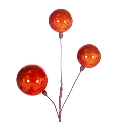 Vickerman 10' Burnished Orange Pearl Branch Ball Wire Garland.