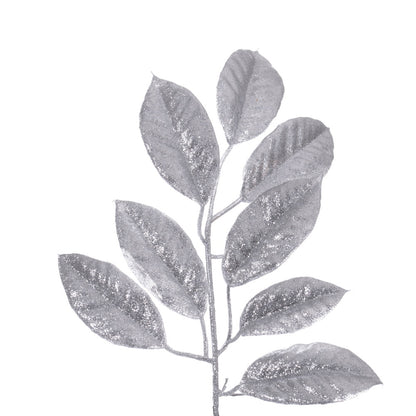 Vickerman 24" Silver Artificial Gardenia Glitter Wreath.