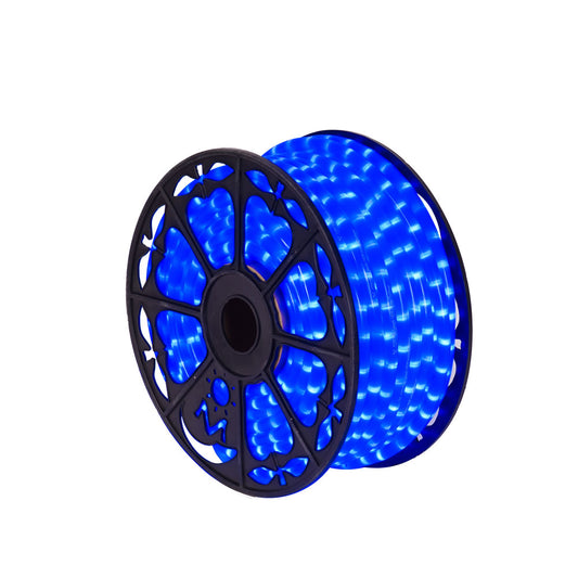 Vickerman 150' x .5" Fluorescent Blue LED Rope Light Spool 120 Volt.