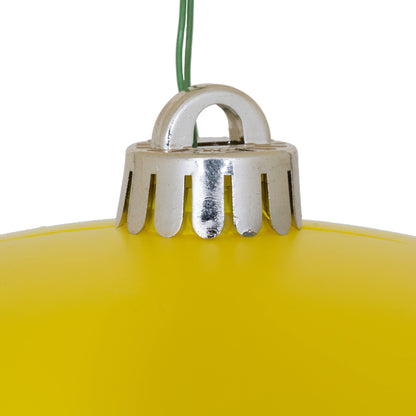 Vickerman 12" Yellow 4-Finish Ball Ornament 4 per Bag