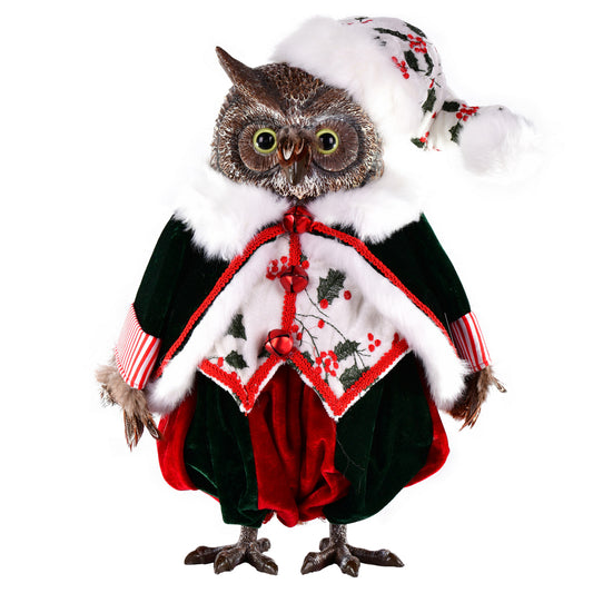 Vickerman 14" Holly Jolly Collection Owl Doll