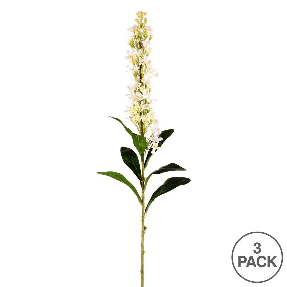 Vickerman 37" Artificial White Hyacinth Stem Set of 3