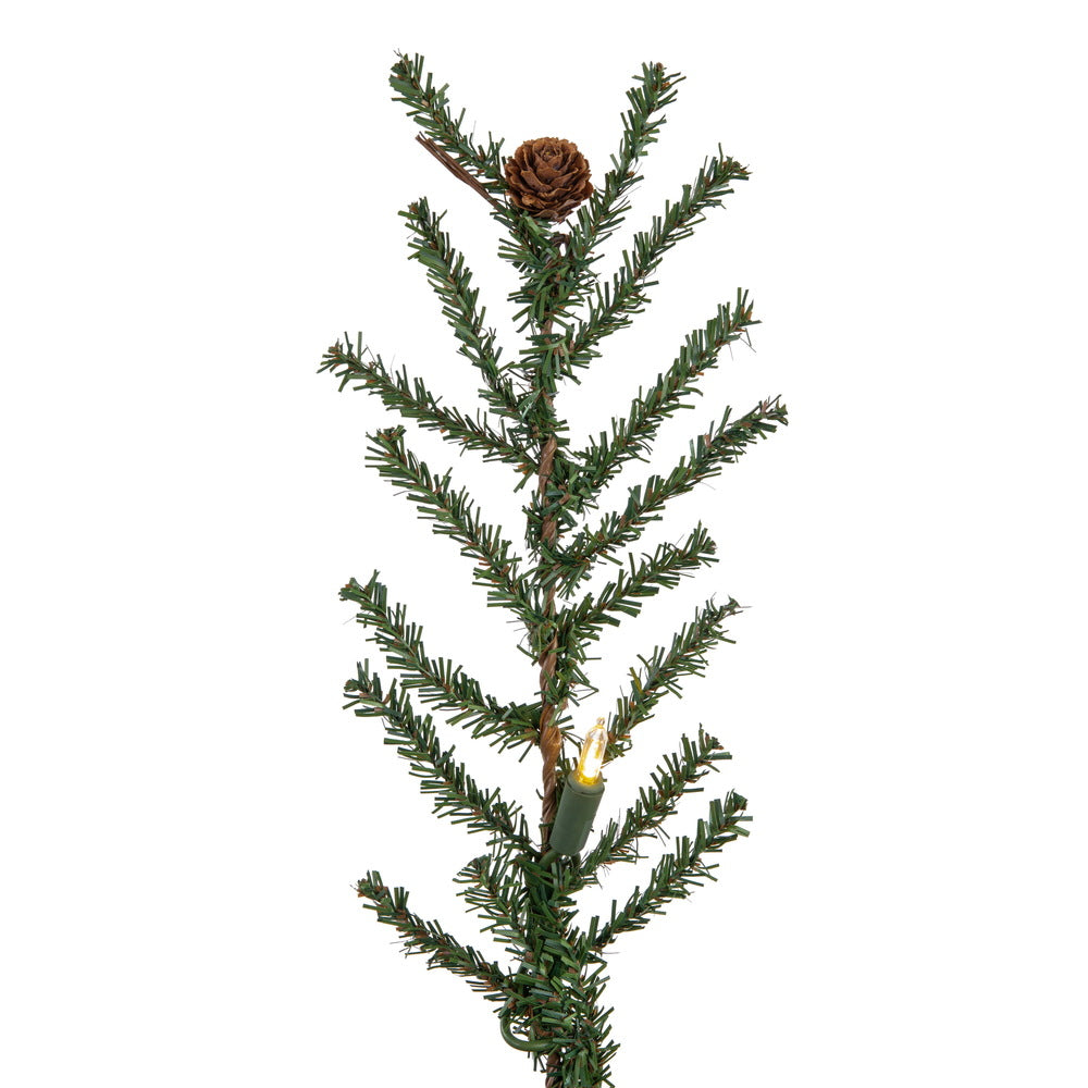 Vickerman 30" Carmel Pine Artificial Christmas Tree Warm White Dura-lit LED Lights