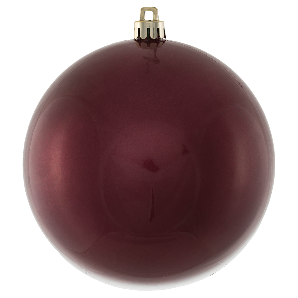 Vickerman 4" Berry Red Candy Ball Ornament 6 per Bag