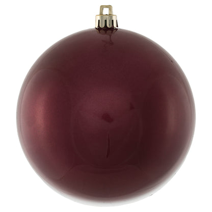Vickerman 4" Berry Red Candy Ball Ornament 6 per Bag