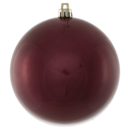 Vickerman 4" Berry Red Candy Ball Ornament 6 per Bag