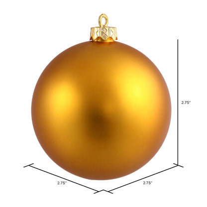 Vickerman 2.75" Antique Gold Matte Ball Ornament 12 per Bag