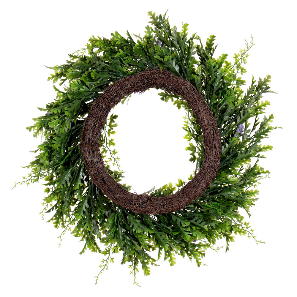 Vickerman 18" Green Artificial Senecio Cineraria Wreath.