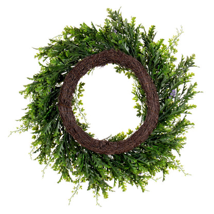 Vickerman 18" Green Artificial Senecio Cineraria Wreath.