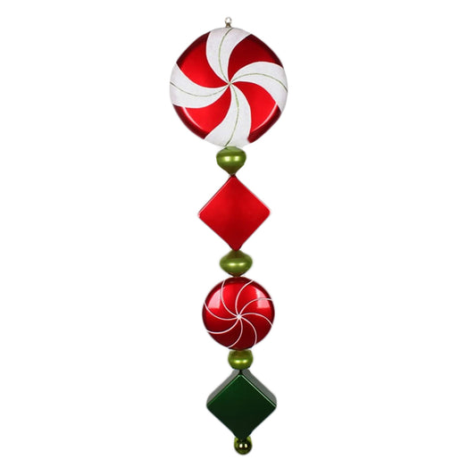 Vickerman 45" Red Lime and Green Shiny Jumbo Finial Ornament