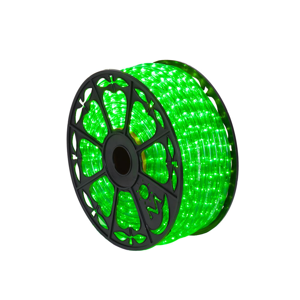 Vickerman 150' x .5" Green LED Rope Light Spool 120 Volt.