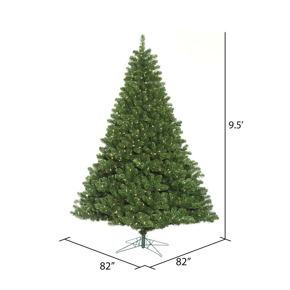 Vickerman 9' Oregon Fir Artificial Christmas Tree Wide Angle Single Mold Warm White LED Lightss