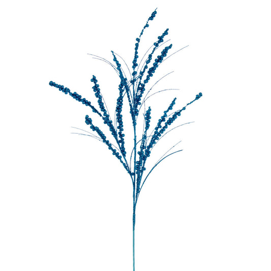 Vickerman 36" Turquoise Berry Twig Glitter Spray 6 per bag.