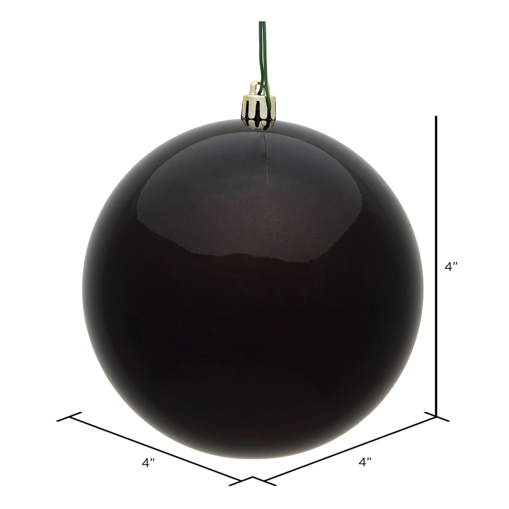 Vickerman 4" Chocolate Candy Ball Ornament 6 per Bag