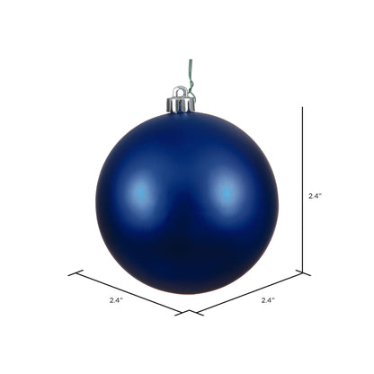 Vickerman 2.4" Cobalt Blue Matte Ball Ornament 24 per Bag