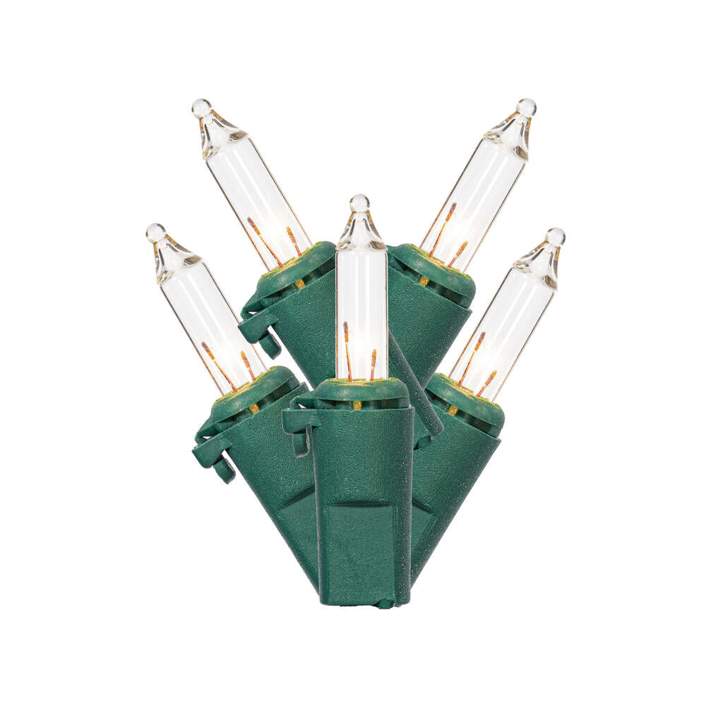 Vickerman 100 Clear Mini Light on Green Wire 33' Christmas Light Strand
