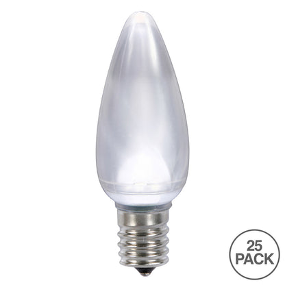Vickerman C9 Ceramic LED Pure White Twinkle Bulb  Nickel Base 120V .6 Watts 25 Bulbs per Pack