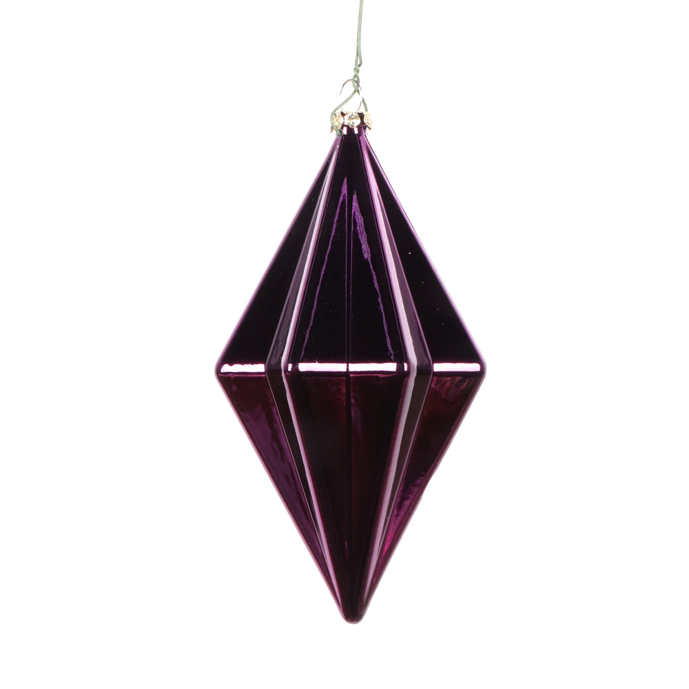 Vickerman 5.5" Plum Shiny Finial Christmas Ornament 4 pieces per bag