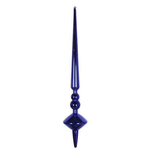 Vickerman 12" Purple Shiny Cupola Finial. This long finial ornament adds depth and texture to any holiday decorating project. Made with shatterproof plastic. Includes 3 pieces per bag.