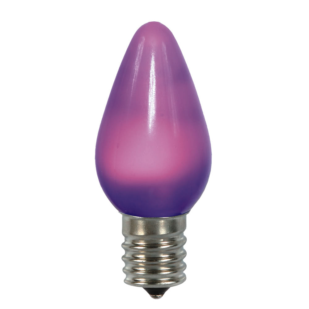 Vickerman C7 Ceramic LED Purple Twinkle Bulb  Nickel Base 120V .6 Watts 25 Bulbs per bag