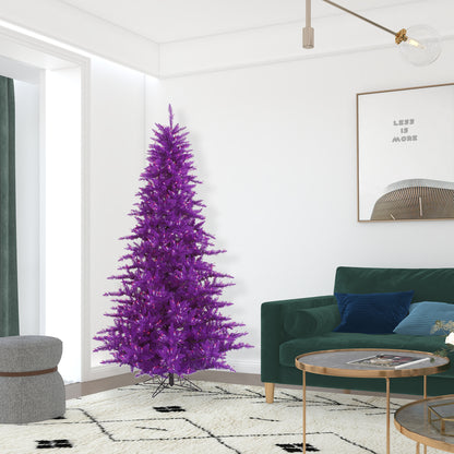 Vickerman 7.5' Purple Fir Artificial Christmas Tree Purple  Dura-lit LED Lights