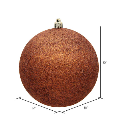 Vickerman 10" Copper Glitter Ball Ornament