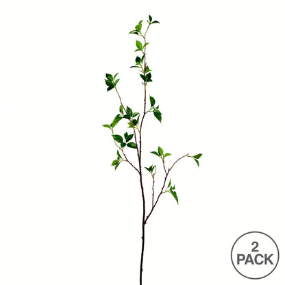 Vickerman 48" Artificial Green Baby Leaf Spray. Includes 2 sprays per pack.