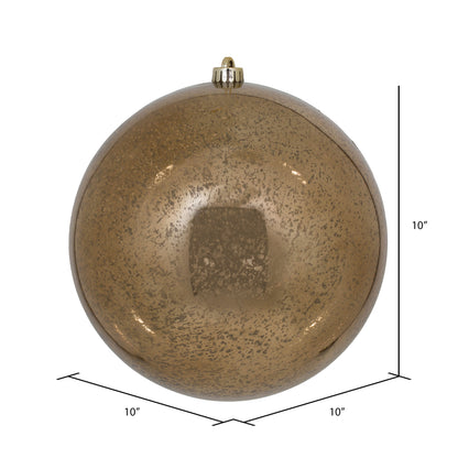 Vickerman 10" Mocha Shiny Mercury Ball Ornament