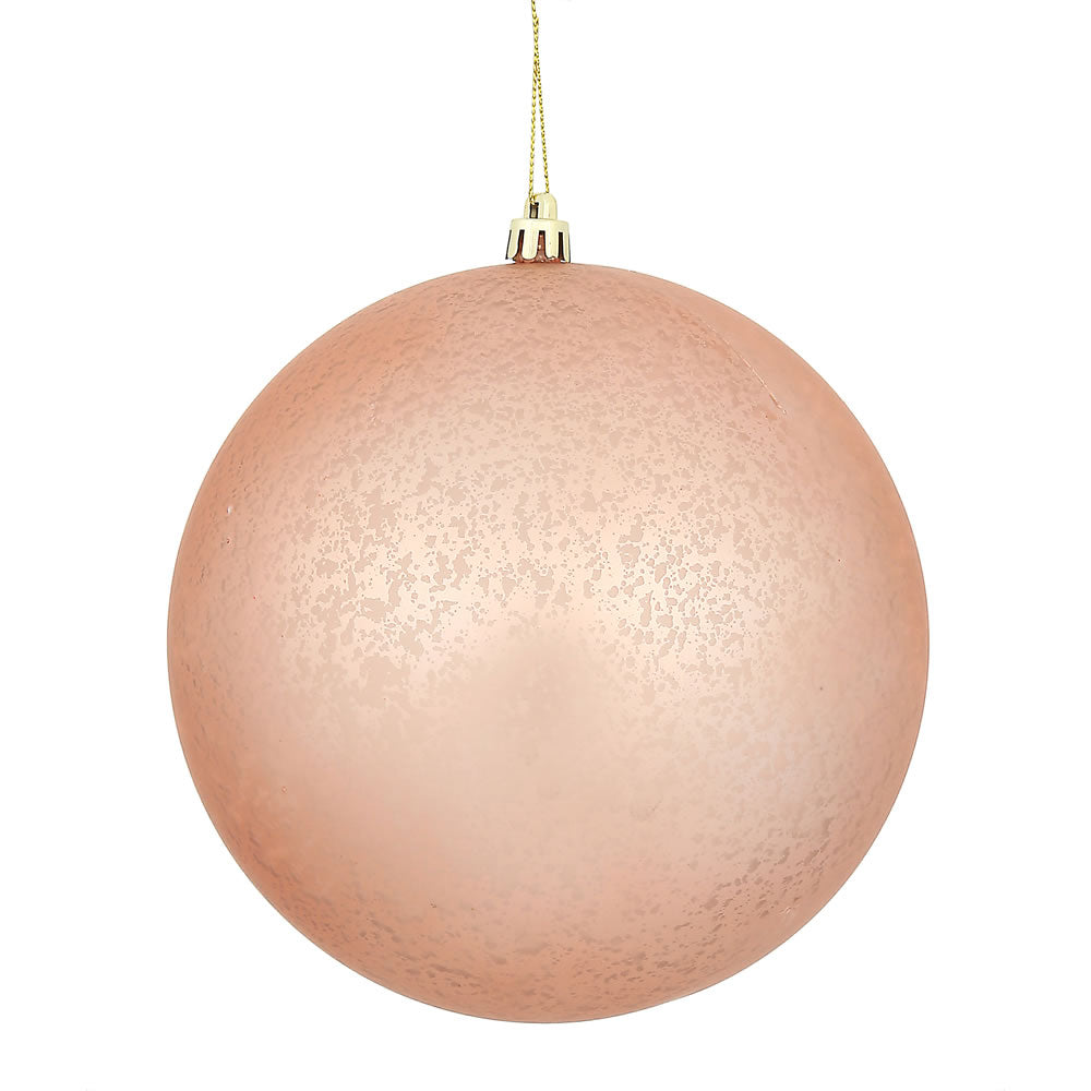 Vickerman 6" Rose Gold Matte Mercury Ball Ornament 4 per Bag