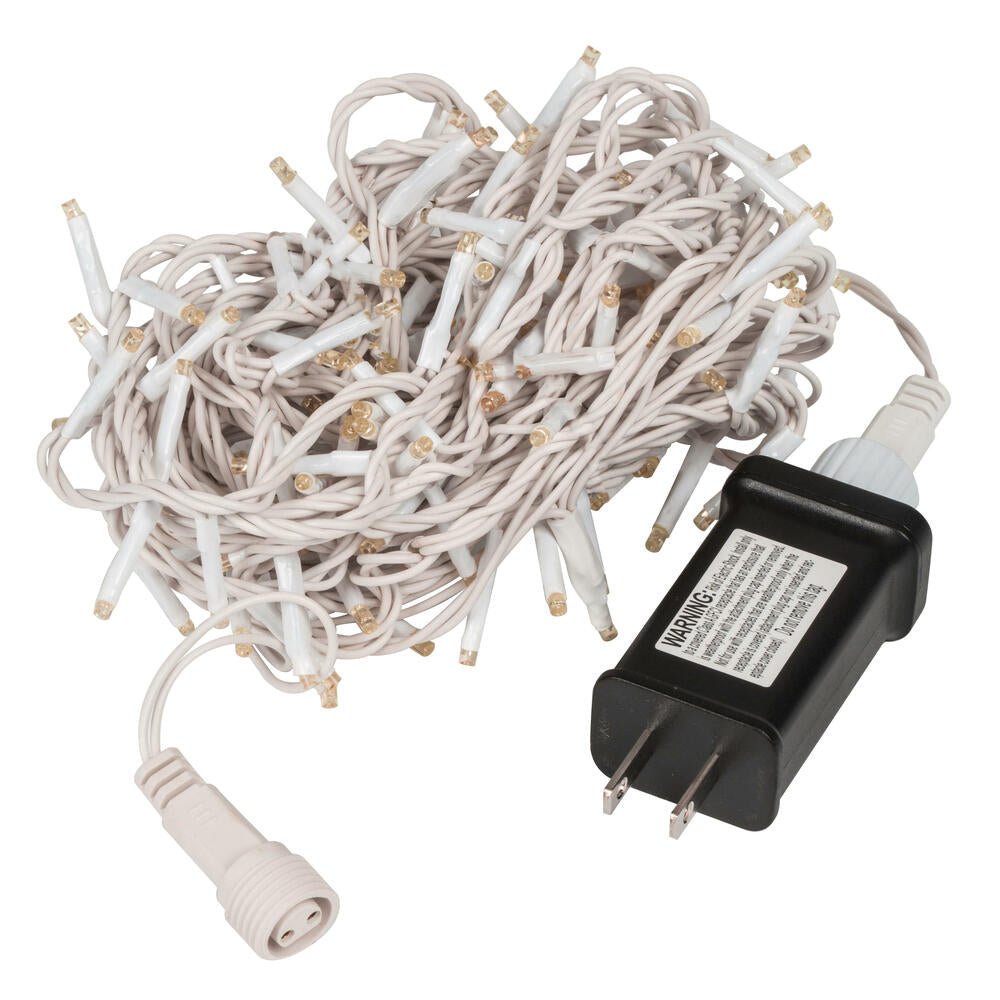 Vickerman 144 Orange LED Cluster Light Set 24' Christmas Light Set White Wire