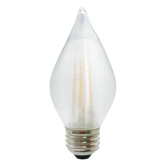 Bulbrite Spunlite 4 Watt Dimmable C15 LED Filament Light Bulb with Satin Glass Finish and Medium (E26) Base - 2700K (Warm White Light), 350 Lumens