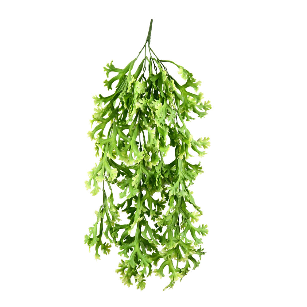 Vickerman 30" Artificial Staghorn Fern Hanging Bush.