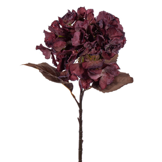 Vickerman 18.5" Light Burgundy Artificial Dried Hydrangea Spray 2 per Bag.