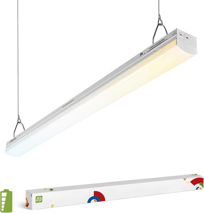 ASD Lighting LED Stairwell Fixture with Q-base 4feet Power Adjustable 25/30/40W 120-277V CCT Selectable 3500/4000/5000K with Battery back-up 10W Dimmable White UL DLC Premium