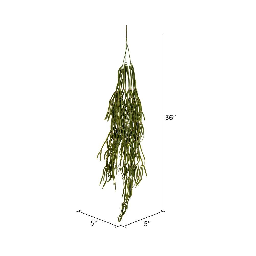 Vickerman 36" Artificial Green Trailing Grass Spray. Includes 3 sprays per pack.