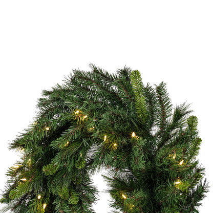 Vickerman 9' x 18" Bangor Mixed Pine Artificial Christmas Garland Warm White LED Lights